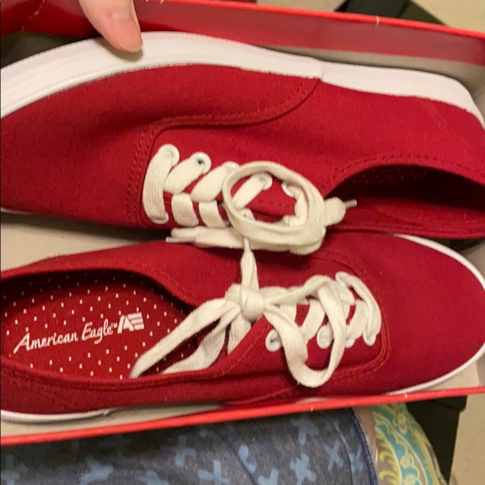 Red AE sneakers